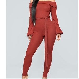 Brick Red Jumpsuit